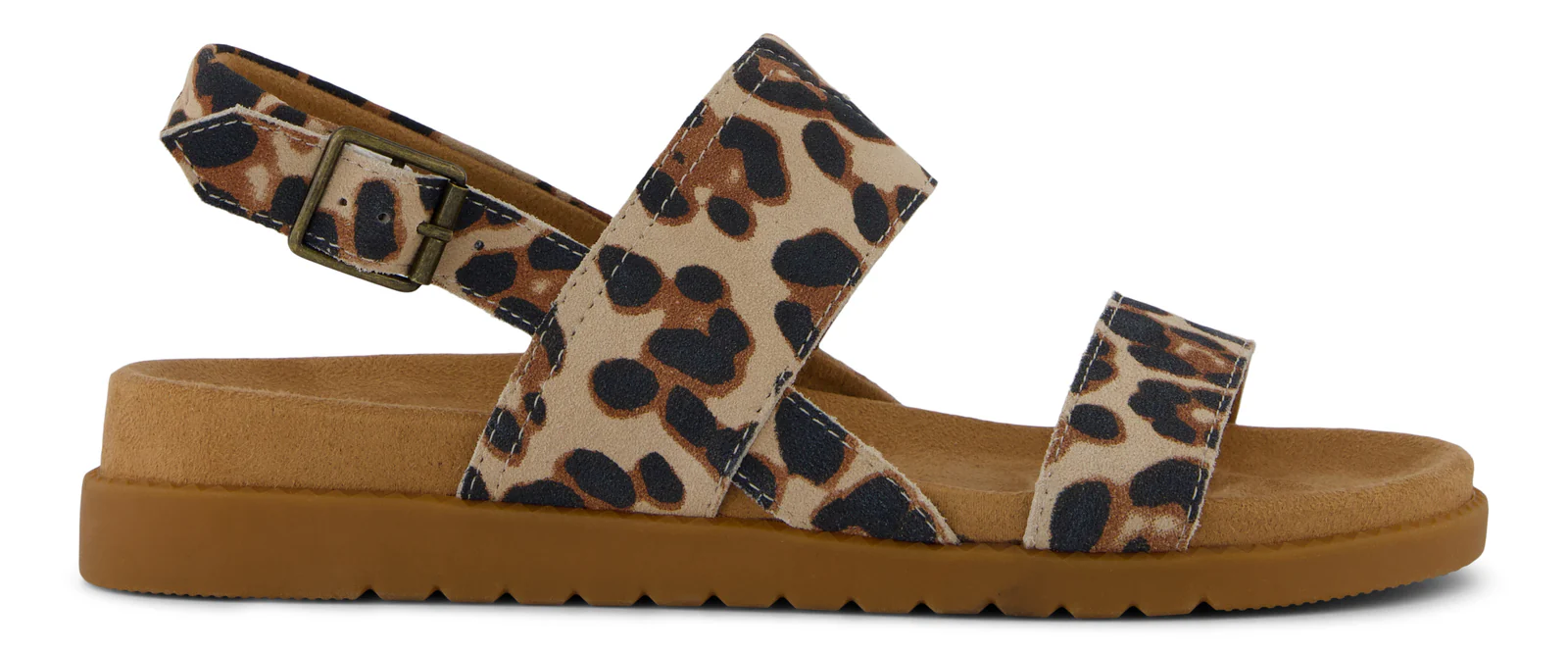 Marin Sandal - Oatmeal Leopard Suede